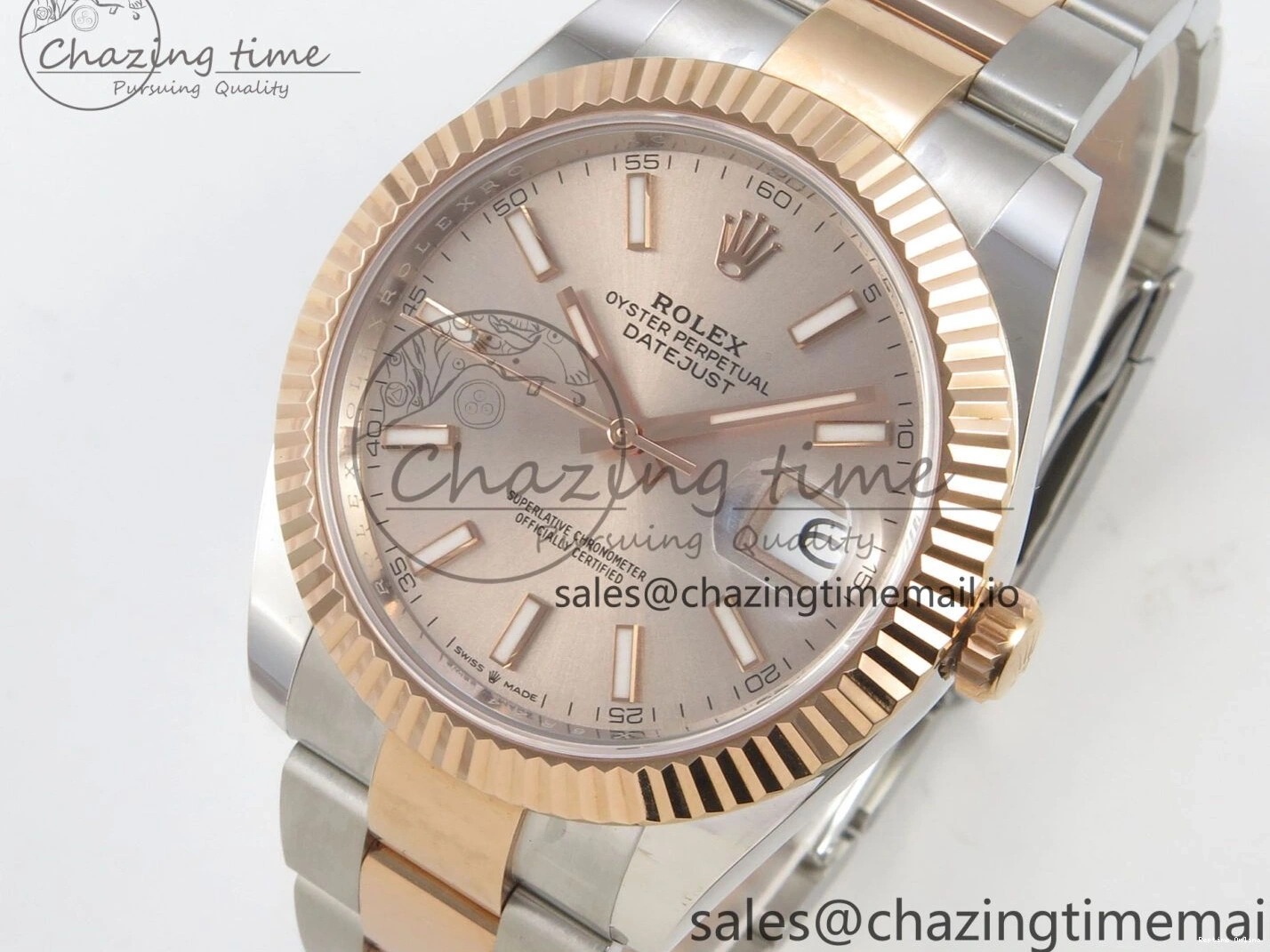 0127 Sporty DateJust 41 126331 SS RG ARF 1:1 Best Edition RG Stick Dial on Oyster Bracelet SH3235 (Weighted) 197